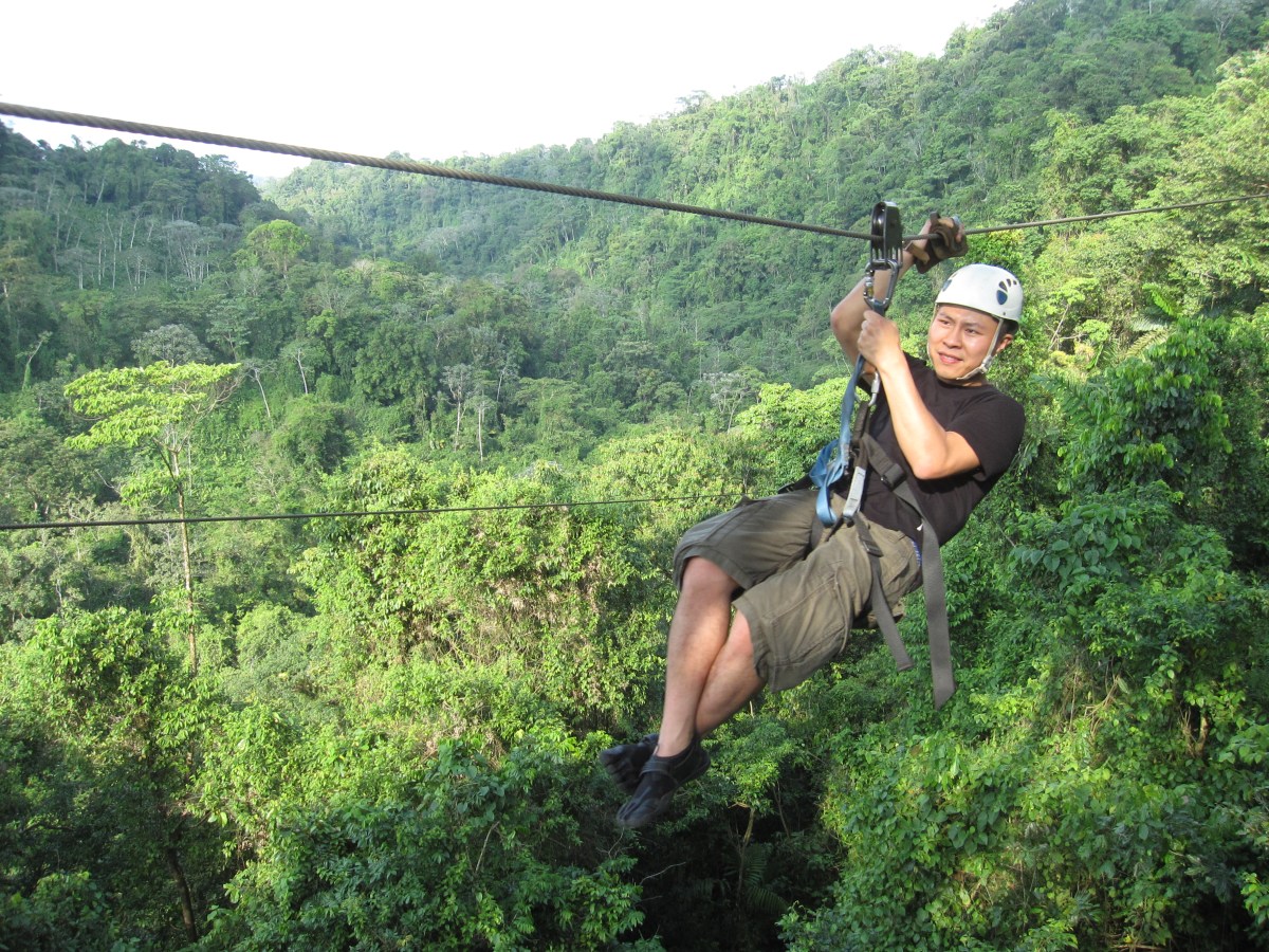 Zip lining