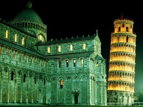 Leaning Tower at night